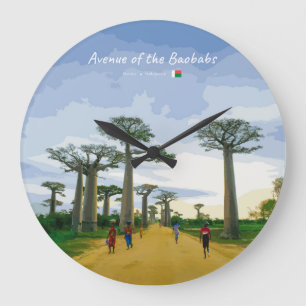 Reloj Redondo Grande Avenida de los Baobabs, Madagascar - Paisaje