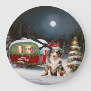 Reloj Redondo Grande Aventura de Navidad Caravana del Pastor Australian