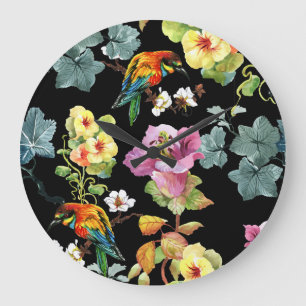 Reloj Redondo Grande Aves Acuarelas Flores: Inmaculadas.