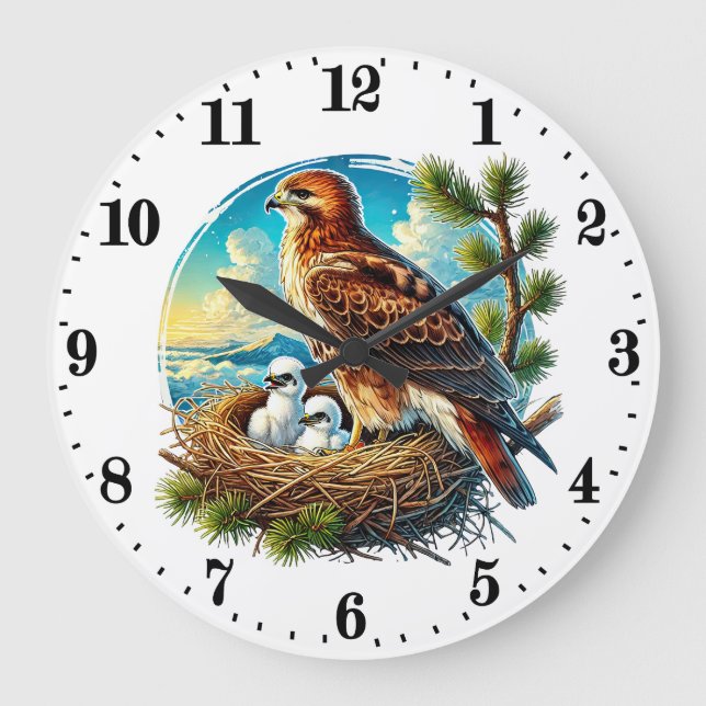 Reloj Redondo Grande Aves de Aguila Cuta (Anverso)