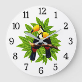 Reloj Redondo Grande Aves Exóticas