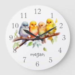 Reloj Redondo Grande Aves rías personalizadas