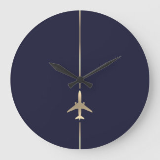 Reloj Redondo Grande Aviación minimalista