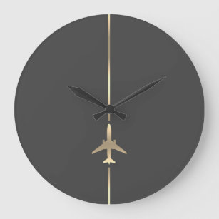 Reloj Redondo Grande Aviación Minimalista