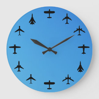 Reloj Redondo Grande Aviation Large Clock