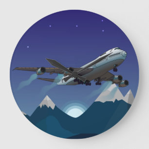 Reloj Redondo Grande Avión. Un chorro gigante.