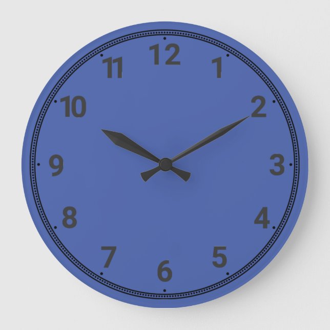 Reloj Redondo Grande Azul (Anverso)