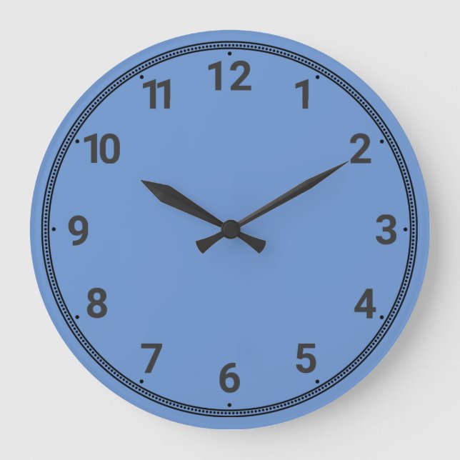 Reloj Redondo Grande Azul aciano (Anverso)