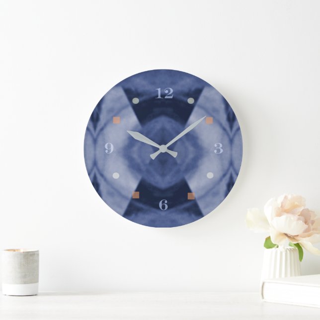 Reloj Redondo Grande azul atómico (Hogar)