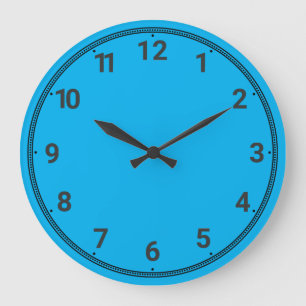 Reloj Redondo Grande Azul claro