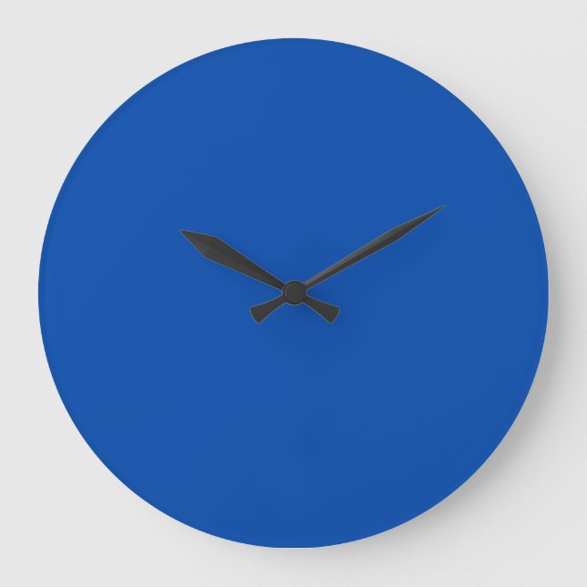Reloj Redondo Grande Azul Cobalto Color Sólido (Anverso)