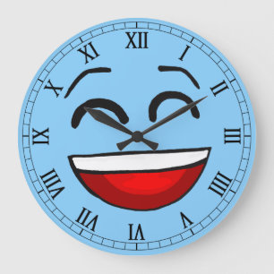 Reloj Redondo Grande azul emotivo