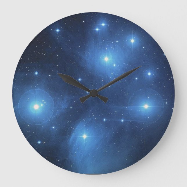 Reloj Redondo Grande Azul espacial (Anverso)