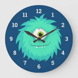 Reloj Redondo Grande Azul Monstruo Muerto