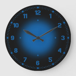 Reloj Redondo Grande Azul neón