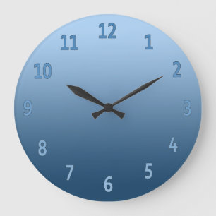 Reloj Redondo Grande Azul oscuro degradado