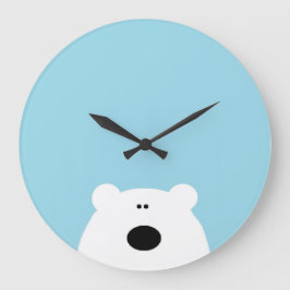 Reloj Redondo Grande Azul oso polar