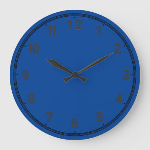 Reloj Redondo Grande Azul profundo
