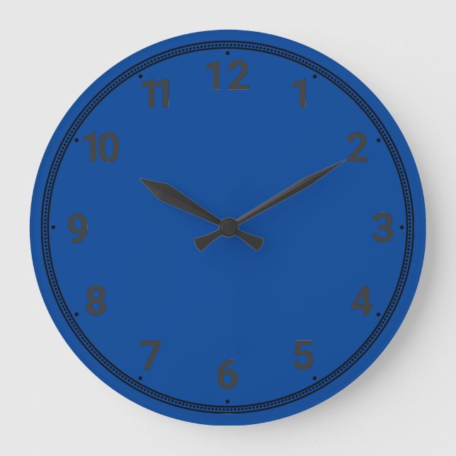 Reloj Redondo Grande Azul profundo (Anverso)