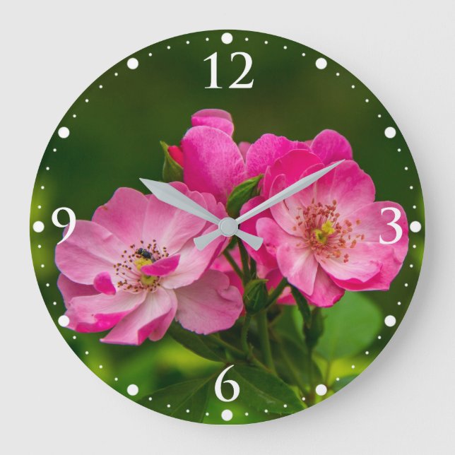 Reloj Redondo Grande Azulejo de Foto (Anverso)