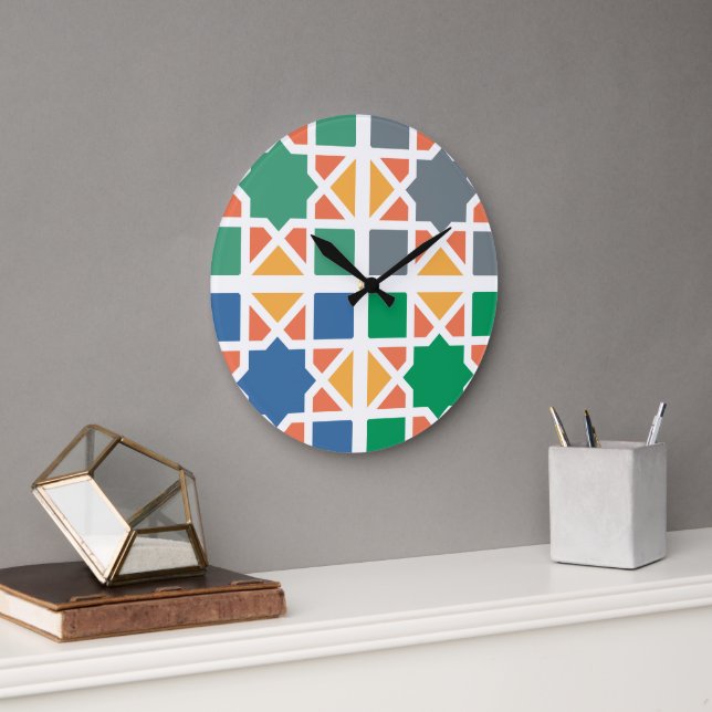Reloj Redondo Grande Azulejos Andaluzas 4 (Oficina)