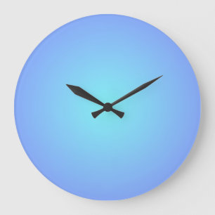 Reloj Redondo Grande Azules Acuáticos Soñadores Tonos Minimalistas
