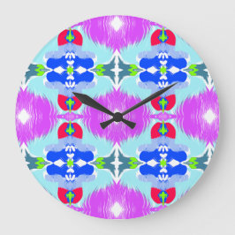 Reloj Redondo Grande Azure Bloom Kaleidoscope