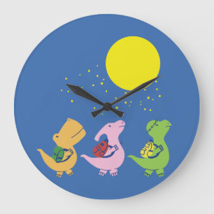 Reloj Redondo Grande Baby Dinosaurs Back To School