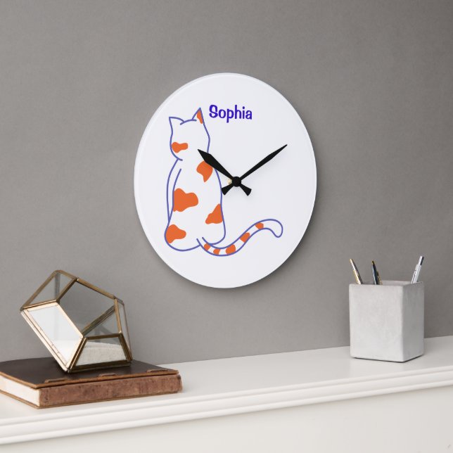 Reloj Redondo Grande Baby Name personalized, Nursery, kids    Square Wa (Oficina)