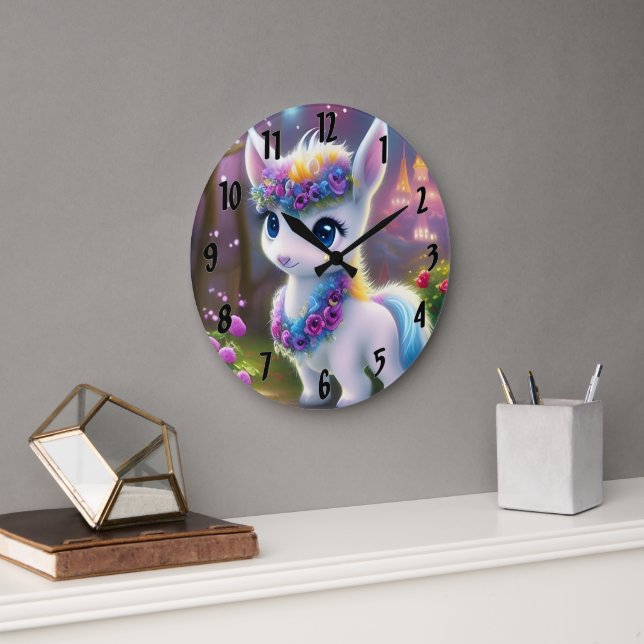 Reloj Redondo Grande Baby Pony (Oficina)