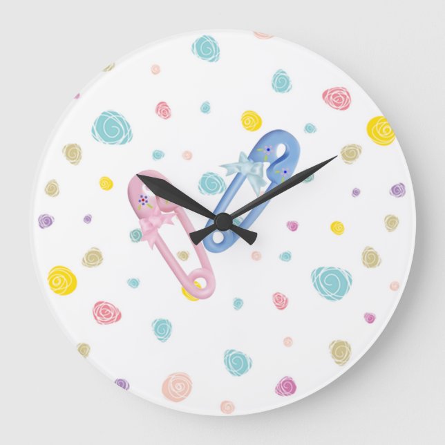 Reloj Redondo Grande Baby Room Wall Clock (Anverso)