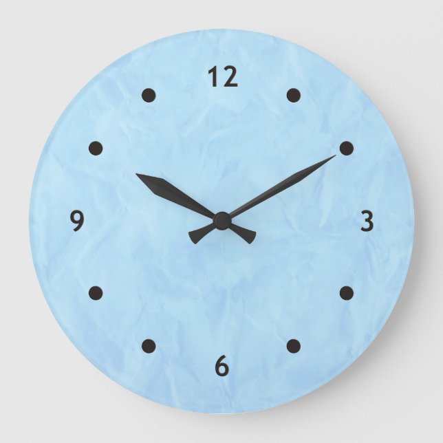 Reloj Redondo Grande Background PAPER TEXTURE - blue (Anverso)