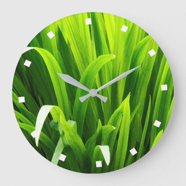 Reloj Redondo Grande Backlit Leaves in Garden (Anverso)