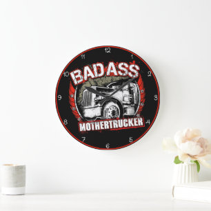 Reloj Redondo Grande Badass Mothertrucker