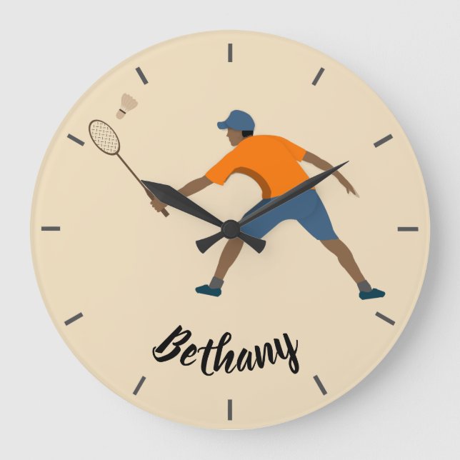 Reloj Redondo Grande Badminton (Anverso)