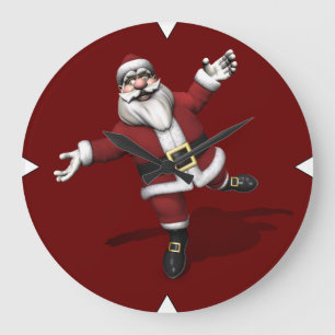 Reloj Redondo Grande Bailarín de ballet Santa Claus