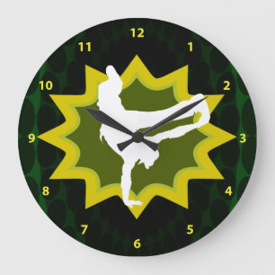 Reloj Redondo Grande Bailarín de la rotura en fondo retro fresco
