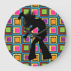 Reloj Redondo Grande Bailarín retro enrrollado del cantante