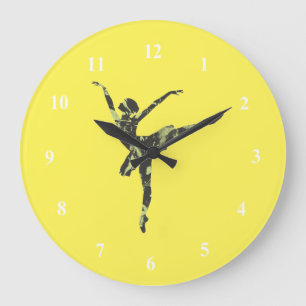 Reloj Redondo Grande Bailarina moderna de ballet
