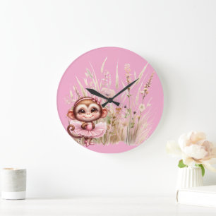 Reloj Redondo Grande Bailarina Mono