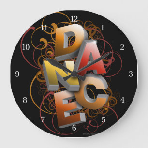 Reloj Redondo Grande Baile 3D (otoño) Reloj grande