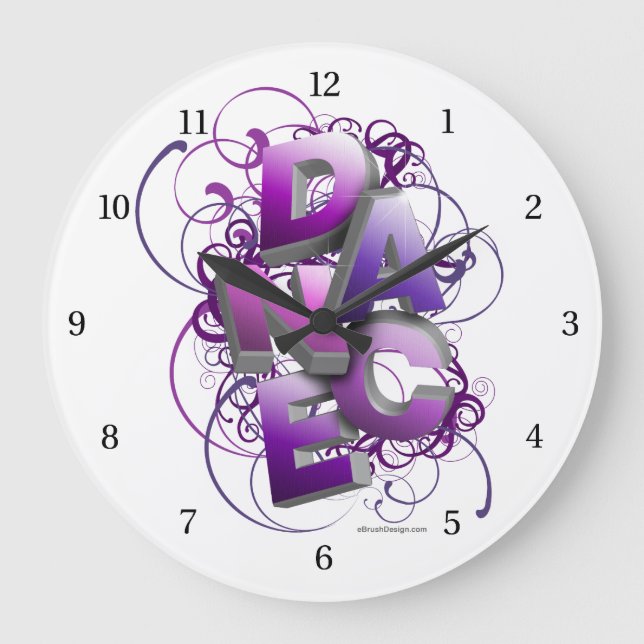Reloj Redondo Grande Baile 3D (verano) (Anverso)