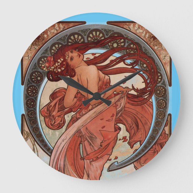 Reloj Redondo Grande Baile Alphonse Mucha (Anverso)