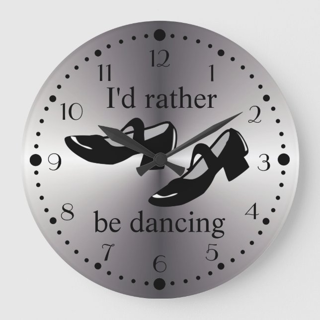 Reloj Redondo Grande Baile De Baile De Zapatos Más Que Baile (Anverso)