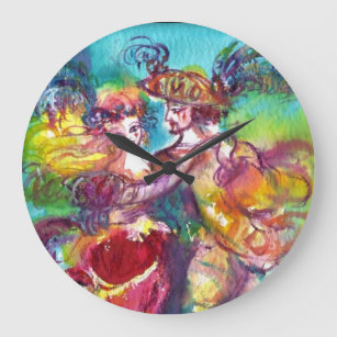 Reloj Redondo Grande BAILE DE CARNAVAL Ball Veneciano de Mascaradas
