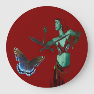 Reloj Redondo Grande Baile mariposa