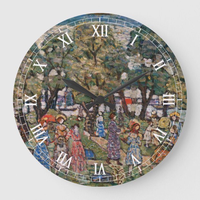 Reloj Redondo Grande Bajo los árboles de Maurice Prendergast, Arte fino (Anverso)