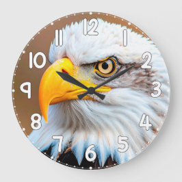Reloj Redondo Grande Bald Eagle Wall Clock – American Eagle Wildlife Na