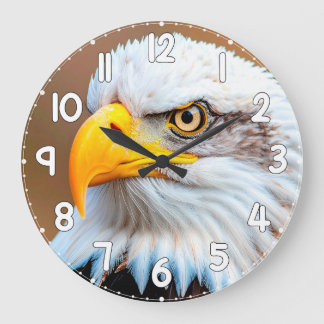 Reloj Redondo Grande Bald Eagle Wall Clock – American Eagle Wildlife Na