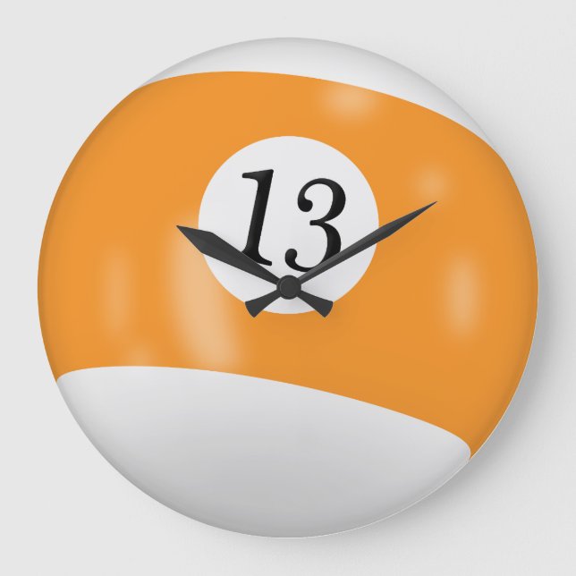 Reloj Redondo Grande Ball Billiard número 13 (Anverso)